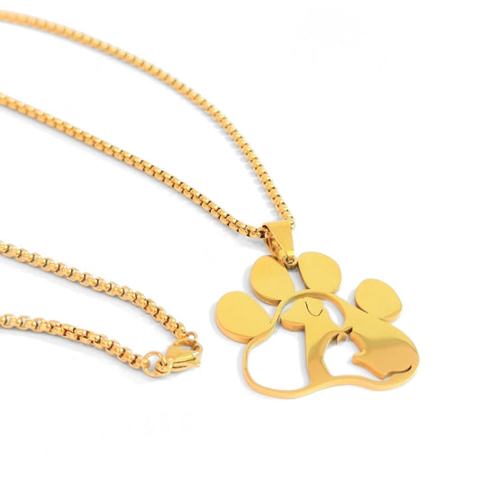 Pet Love Paw Print Necklace - Velora