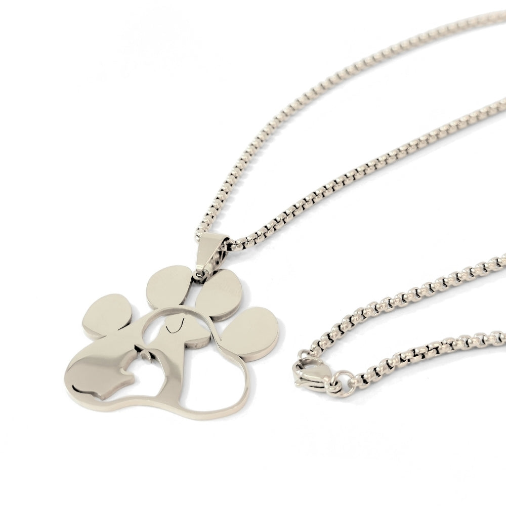 Pet Love Paw Print Necklace - Velora