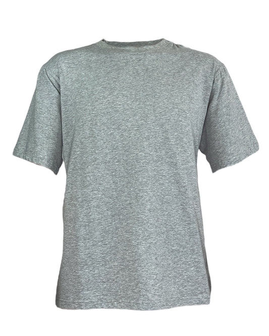 Adaptive Open Back Crew Neck T-Shirt, Grey Cotton Adaptive Comfort Clothing