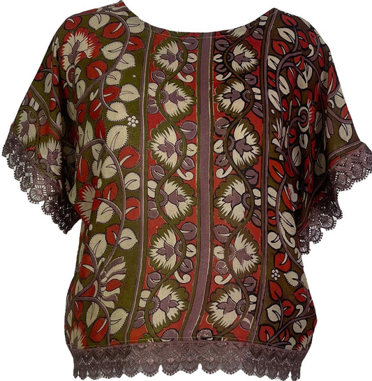 PRG6405 Sheer Avatar Pure Silk Boxy Top - Velora