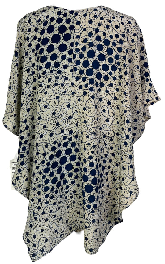 PRC6982 Avatar Pure Silk Waterfall Top - Velora