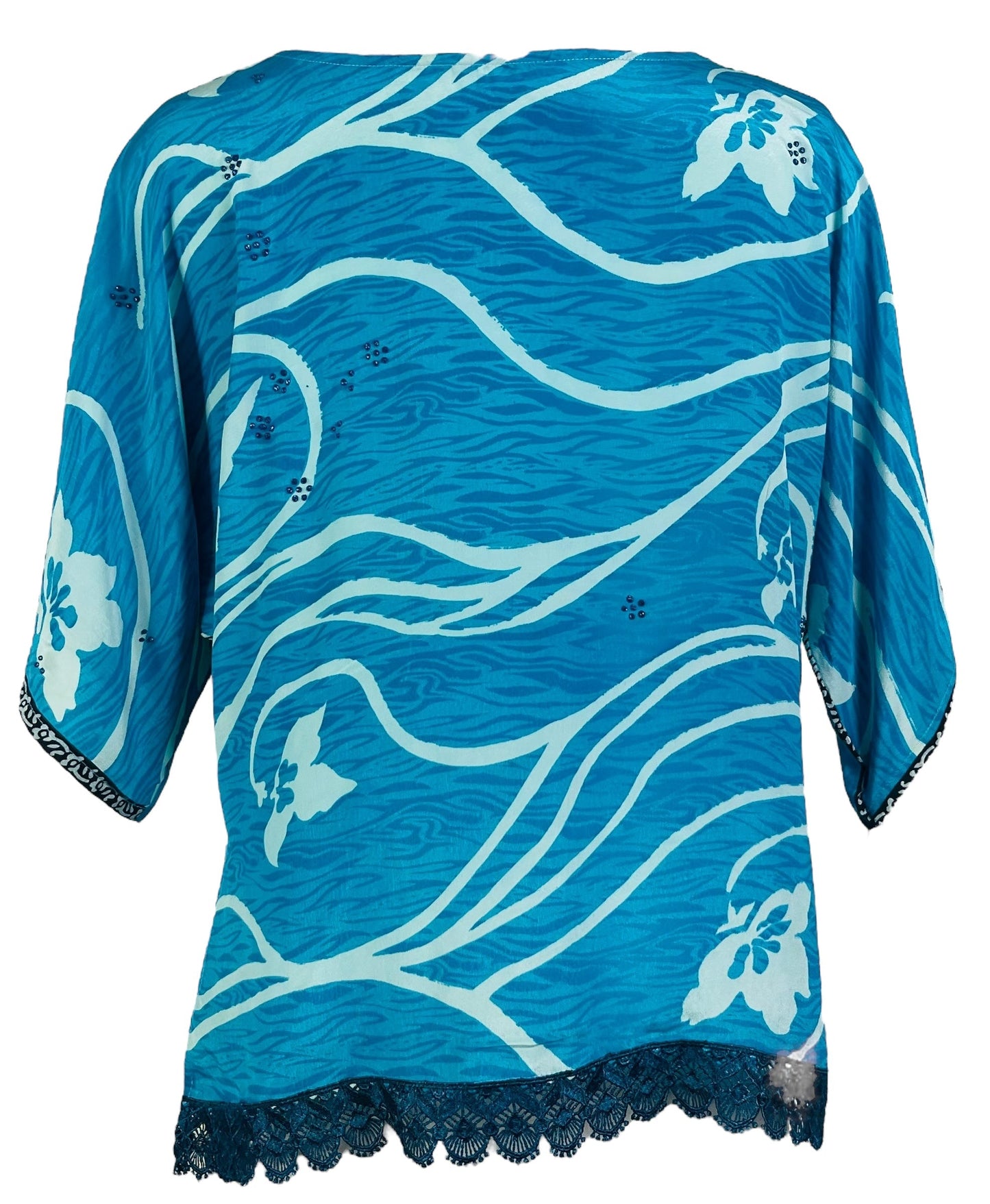 PRC6722 Avatar Pure Silk Side Slit Top - Velora