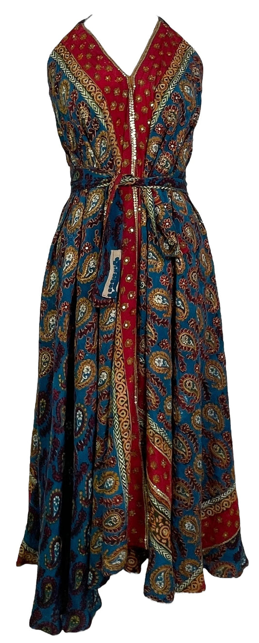 STAFF HOLD PRC7675 Avatar Pure Silk Maxi Dress with Belt - Velora