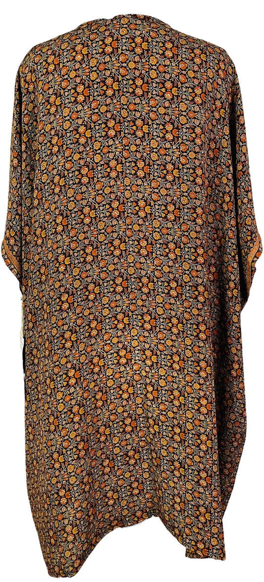 PRC7305 Nirvana Pure Silk Midi Length Kaftan - Velora