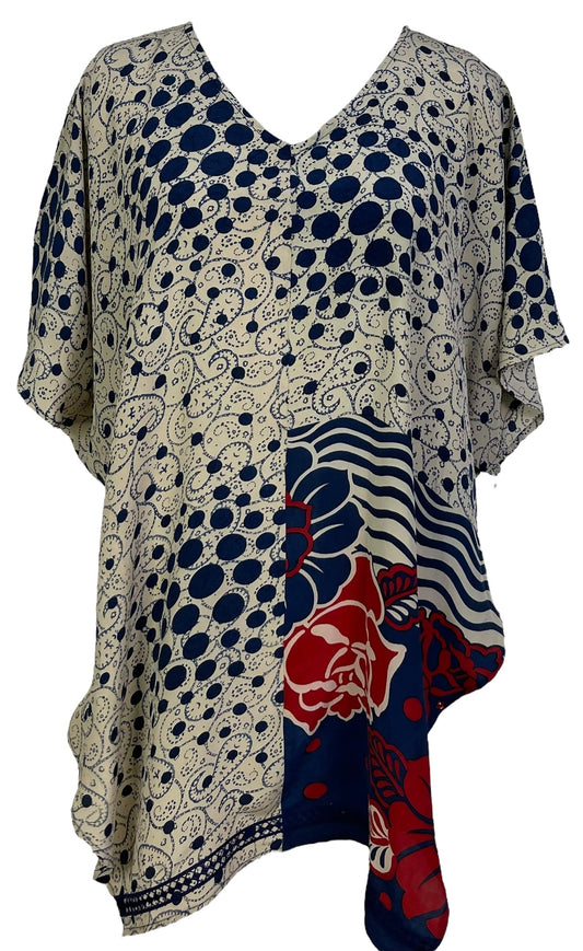 PRC6982 Avatar Pure Silk Waterfall Top - Velora