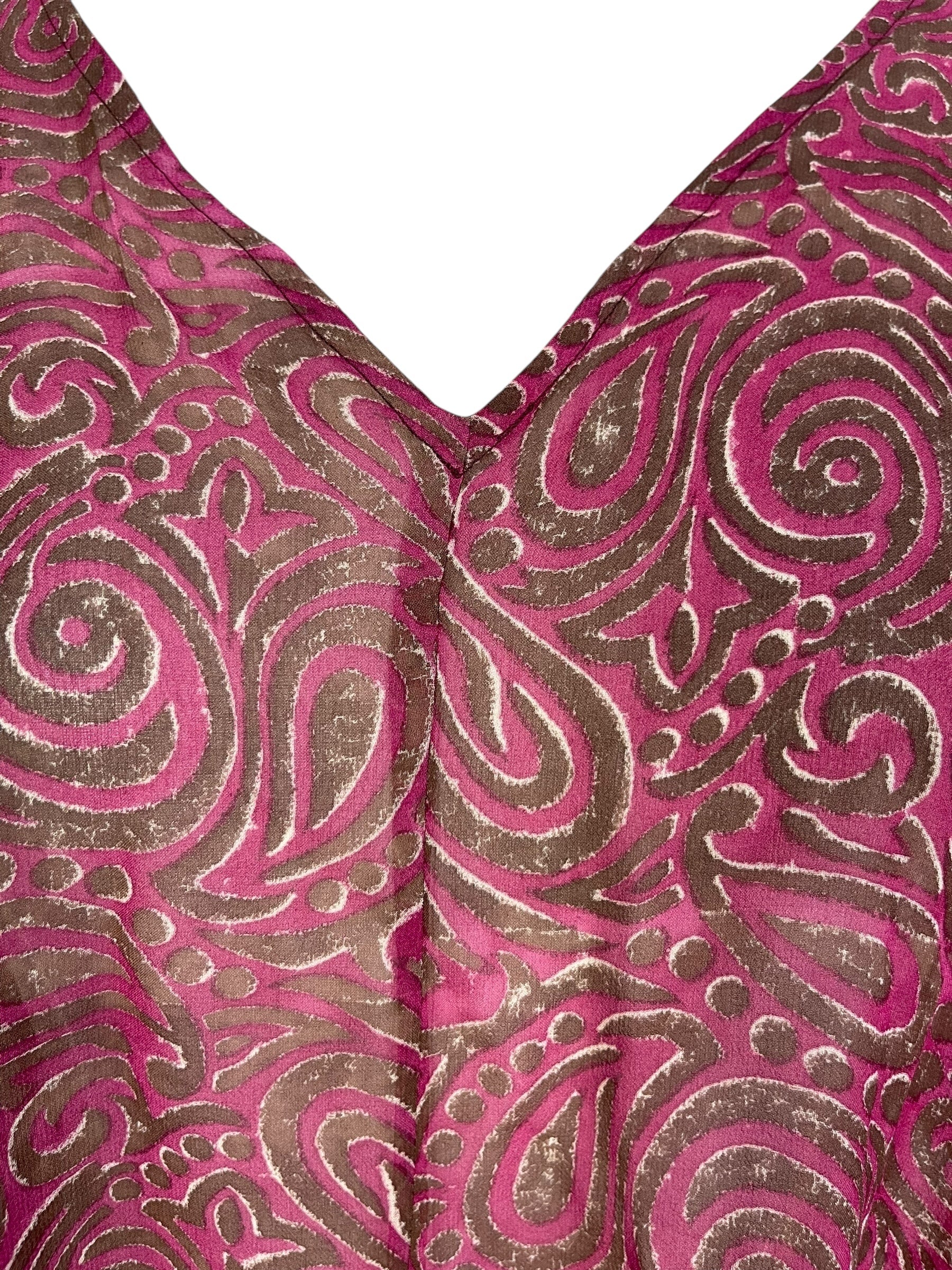 PRG7089 Sheer Avatar Pure Silk Waterfall Top - Velora