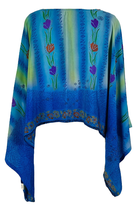 PRC7300 Avatar Pure Silk Kimono-Sleeved Top - Velora