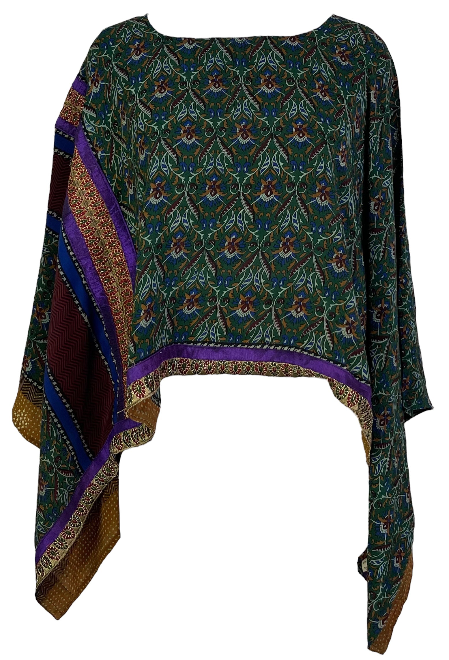 PRC7156 Avatar Pure Silk Capelet Poncho - Velora