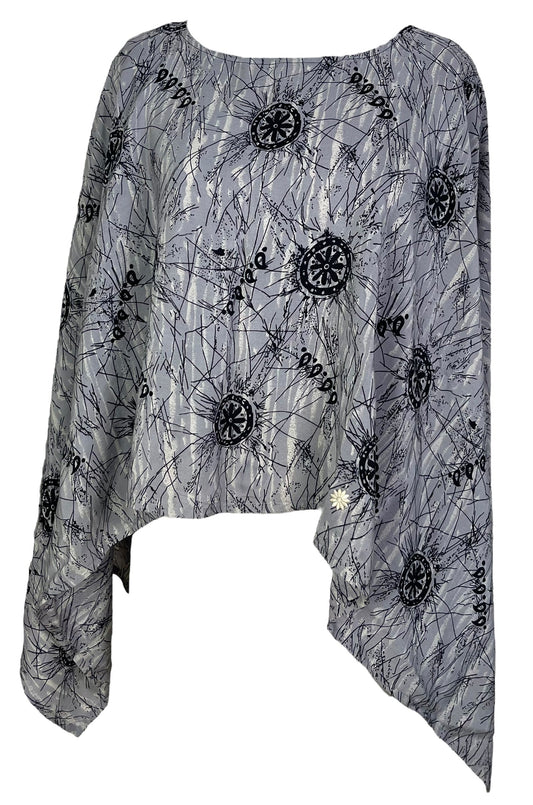 PRC7212 Avatar Pure Silk Capelet Poncho - Velora