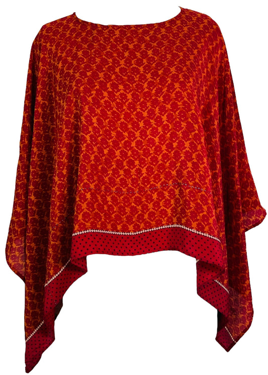 PRC7321 Avatar Pure Silk Capelet Poncho - Velora