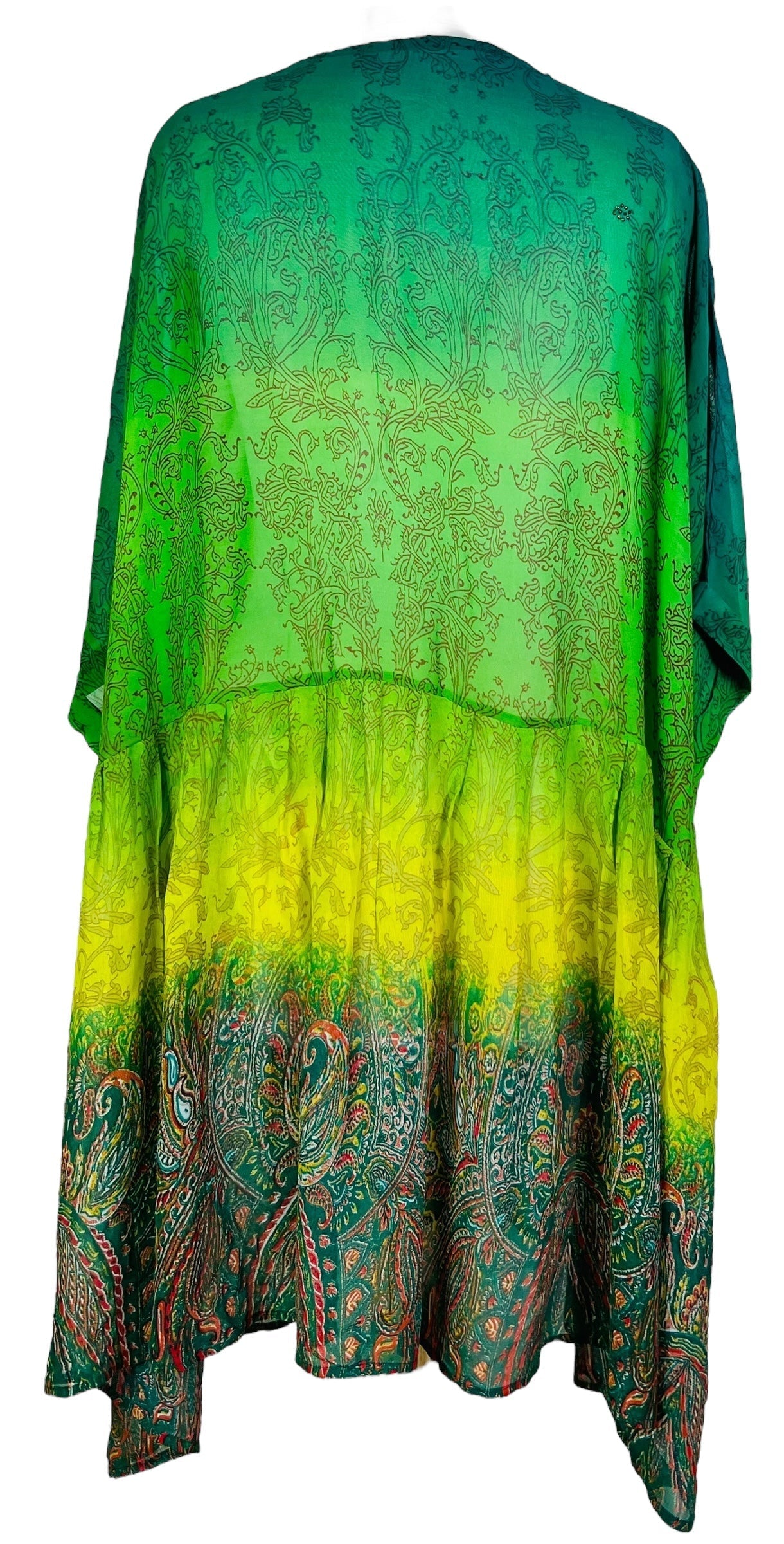 PRG7425 Sheer Avatar Pure Silk Boxy Babydoll Dress - Velora