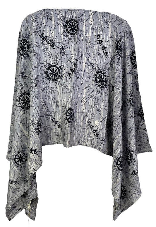 PRC7212 Avatar Pure Silk Capelet Poncho - Velora