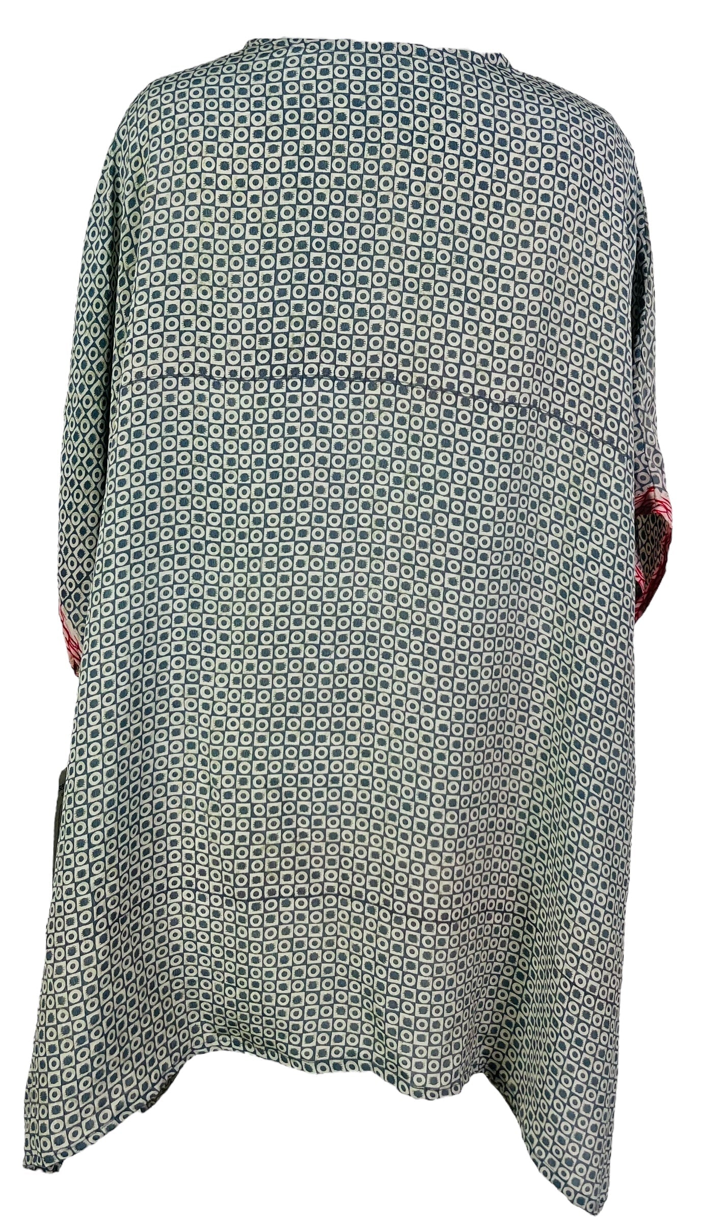PRC7467 Avatar Pure Silk Short Kaftan Tunic with Slits - Velora