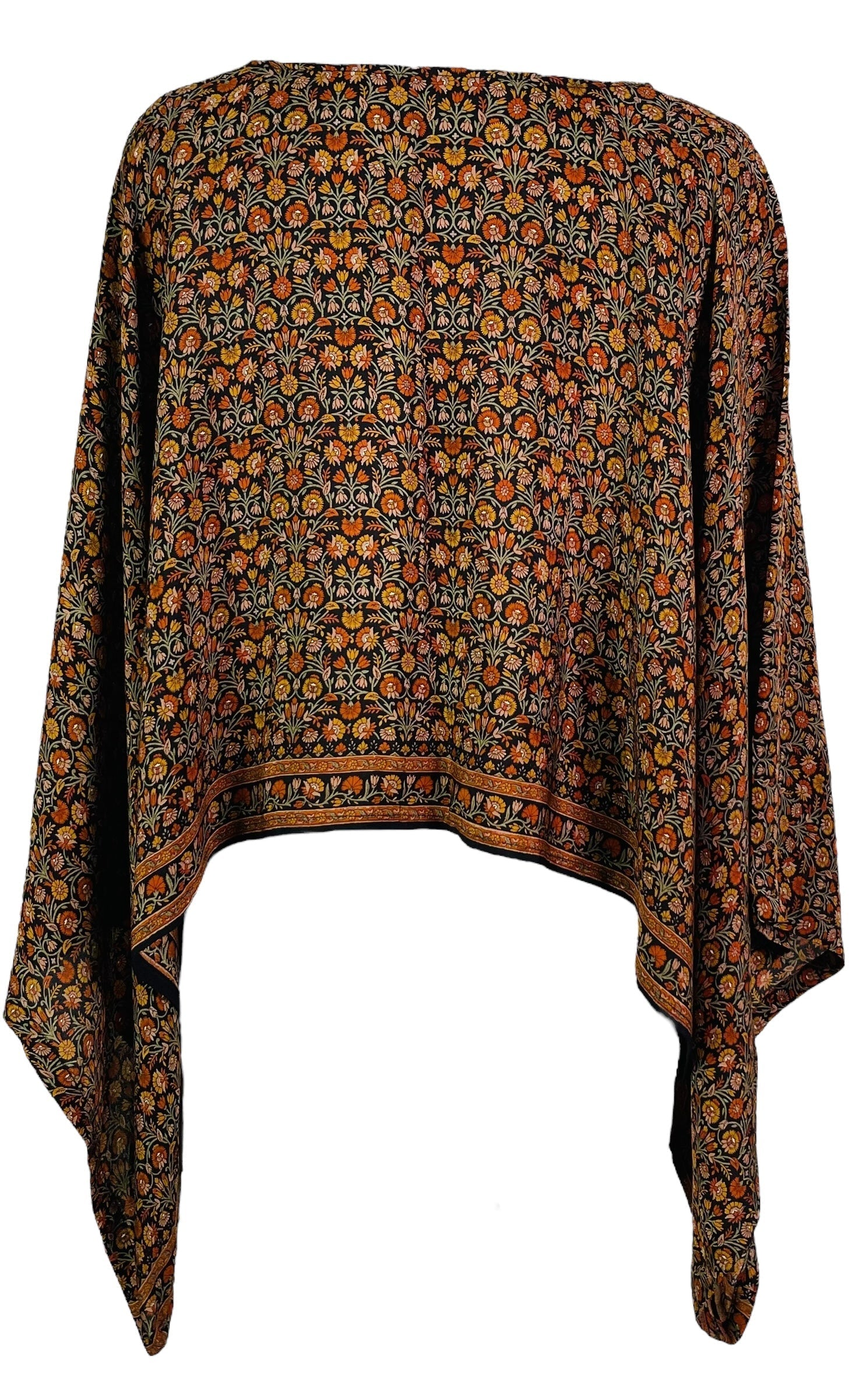 PRC7305 Avatar Pure Silk Kimono-Sleeved Top - Velora