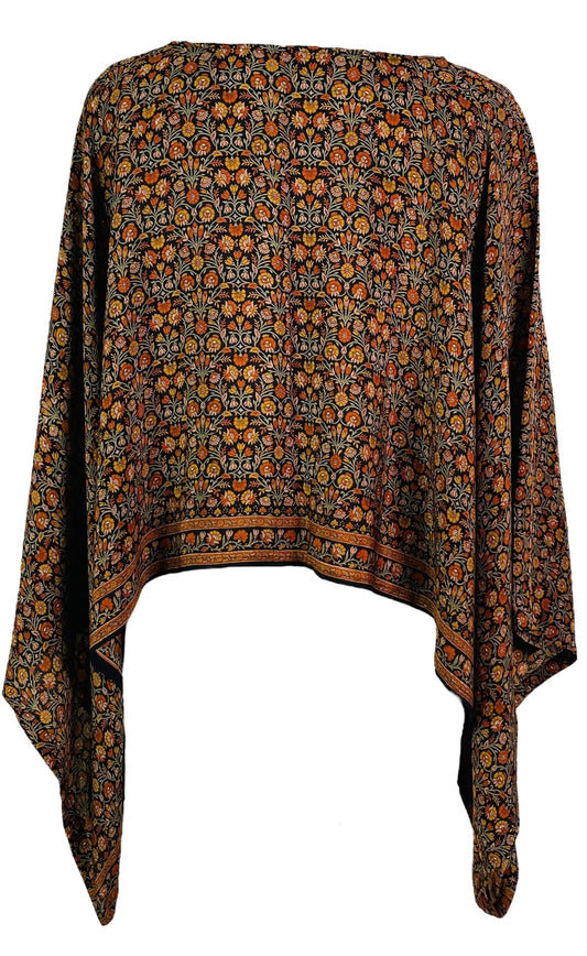 PRC7305 Avatar Pure Silk Kimono-Sleeved Top - Velora