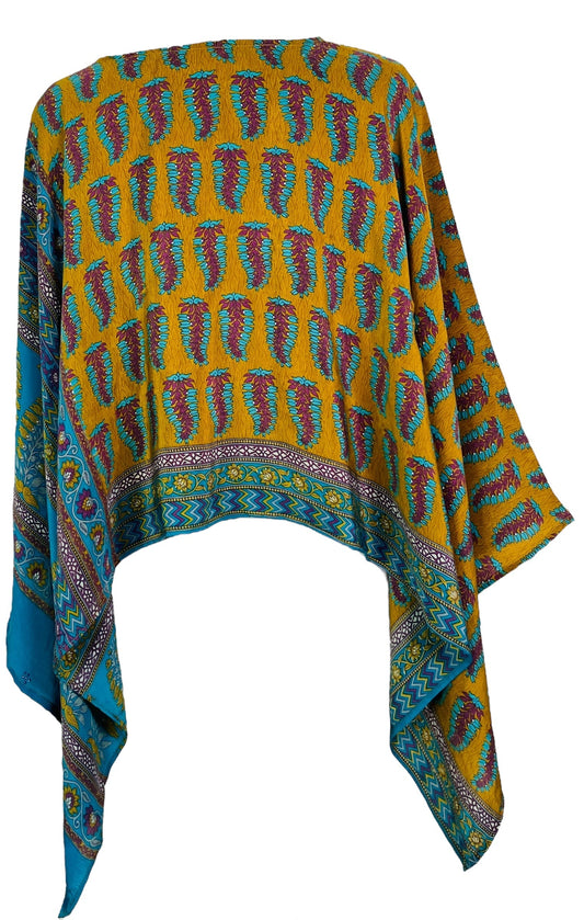 PRC7449 Avatar Pure Silk Capelet Poncho - Velora