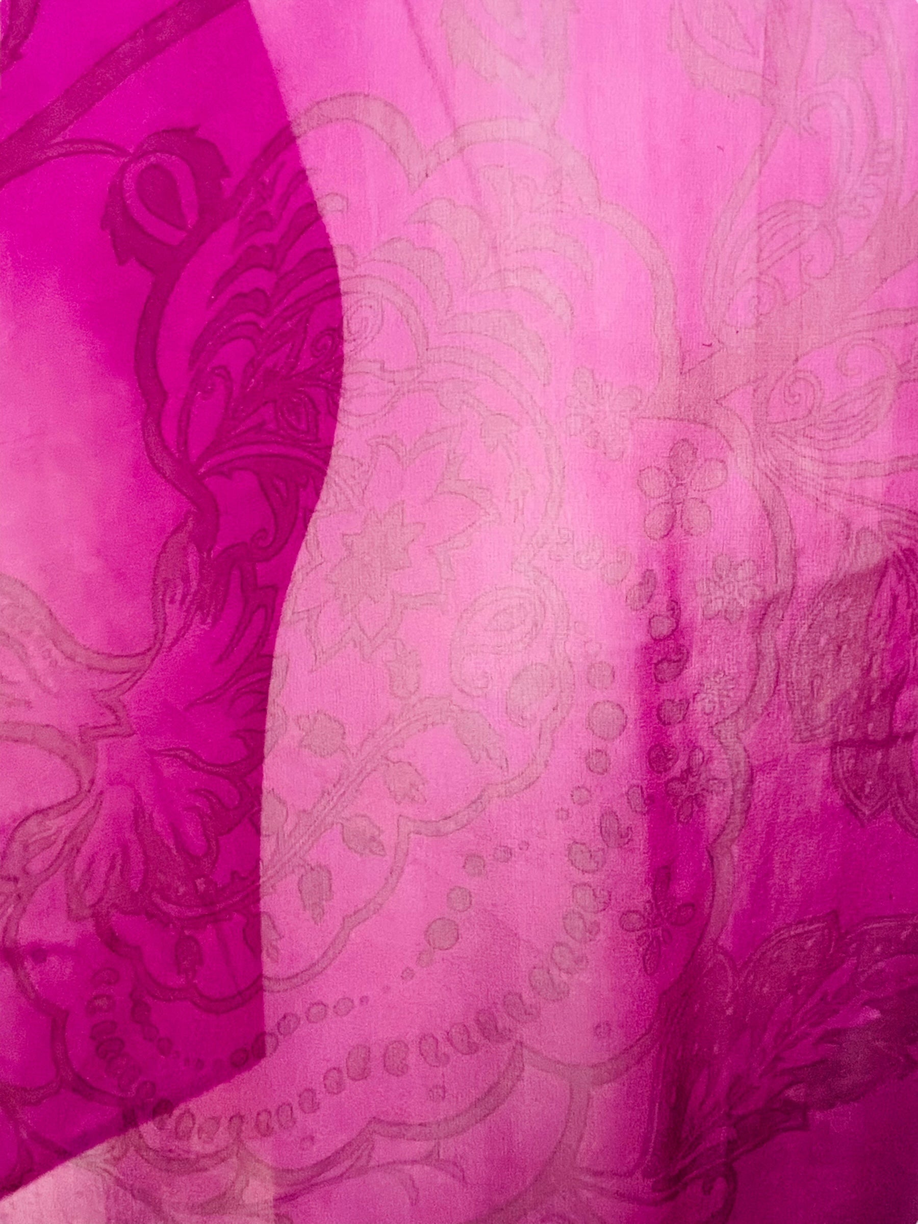 PRG7606 Sheer Avatar Pure Silk Long Tunic with Side Ties - Velora