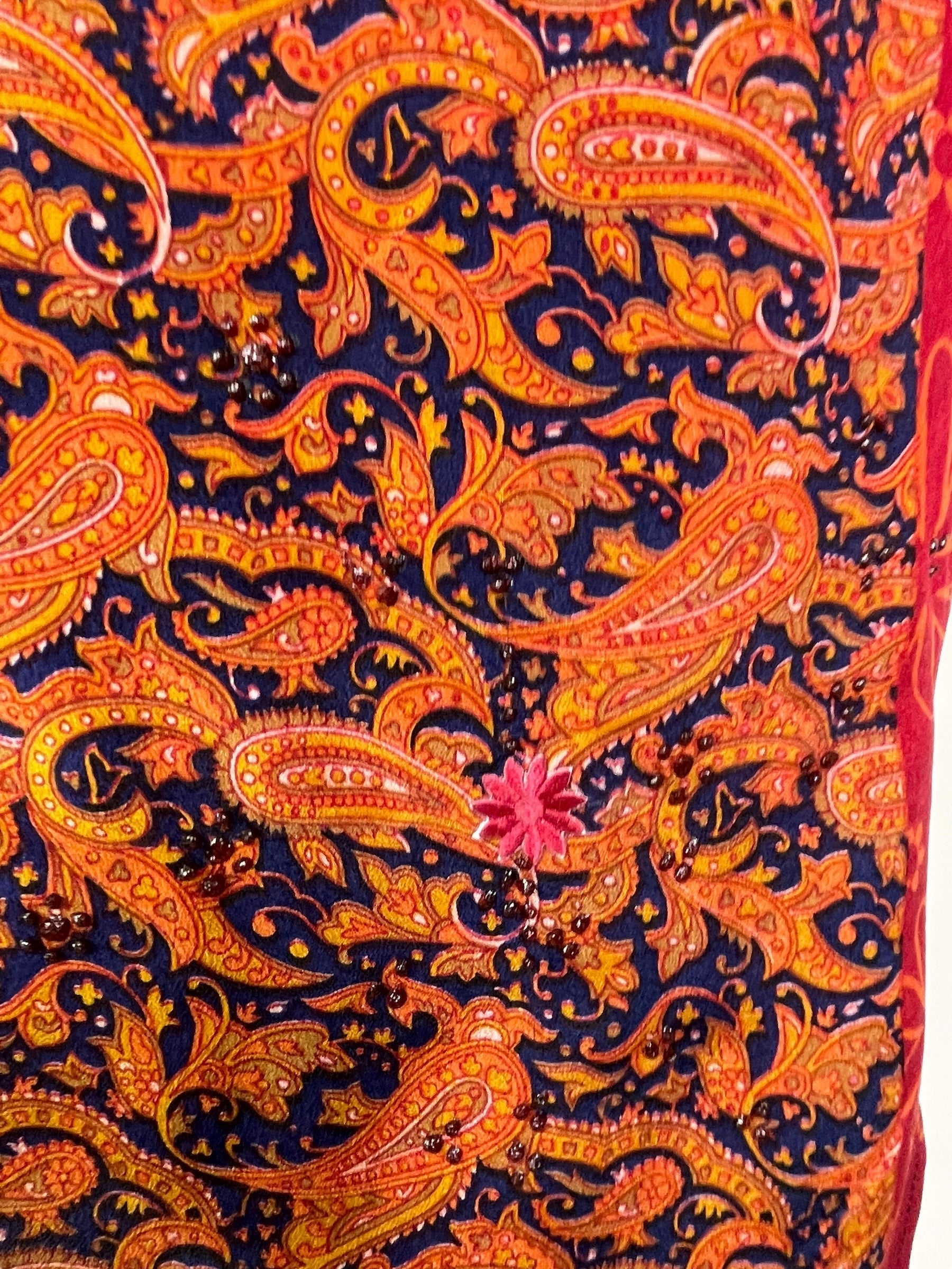 PRC7695 Avatar Pure Silk Short Kaftan Tunic with Slits - Velora