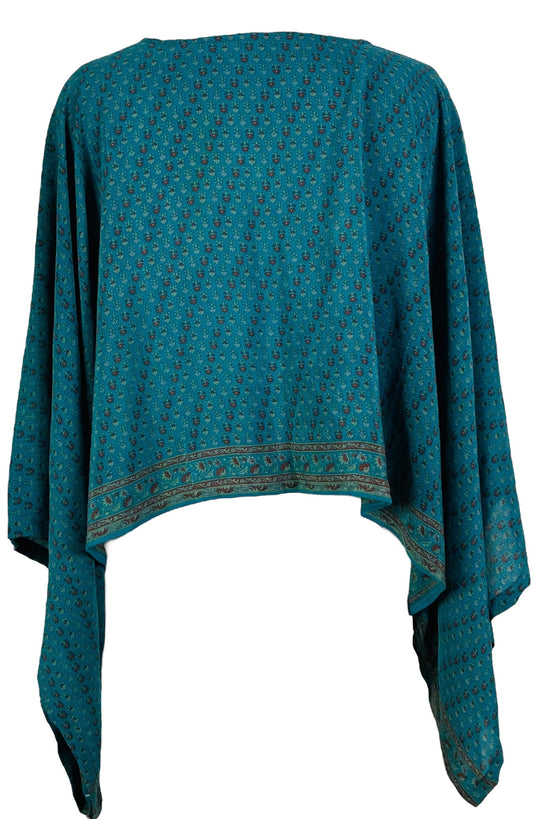 PRC7297 Avatar Pure Silk Kimono-Sleeved Top - Velora