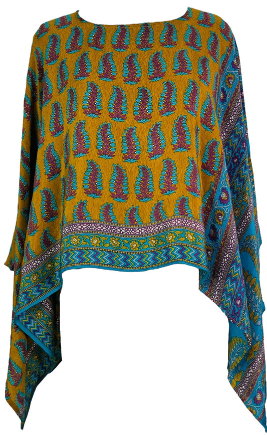 PRC7449 Avatar Pure Silk Capelet Poncho - Velora