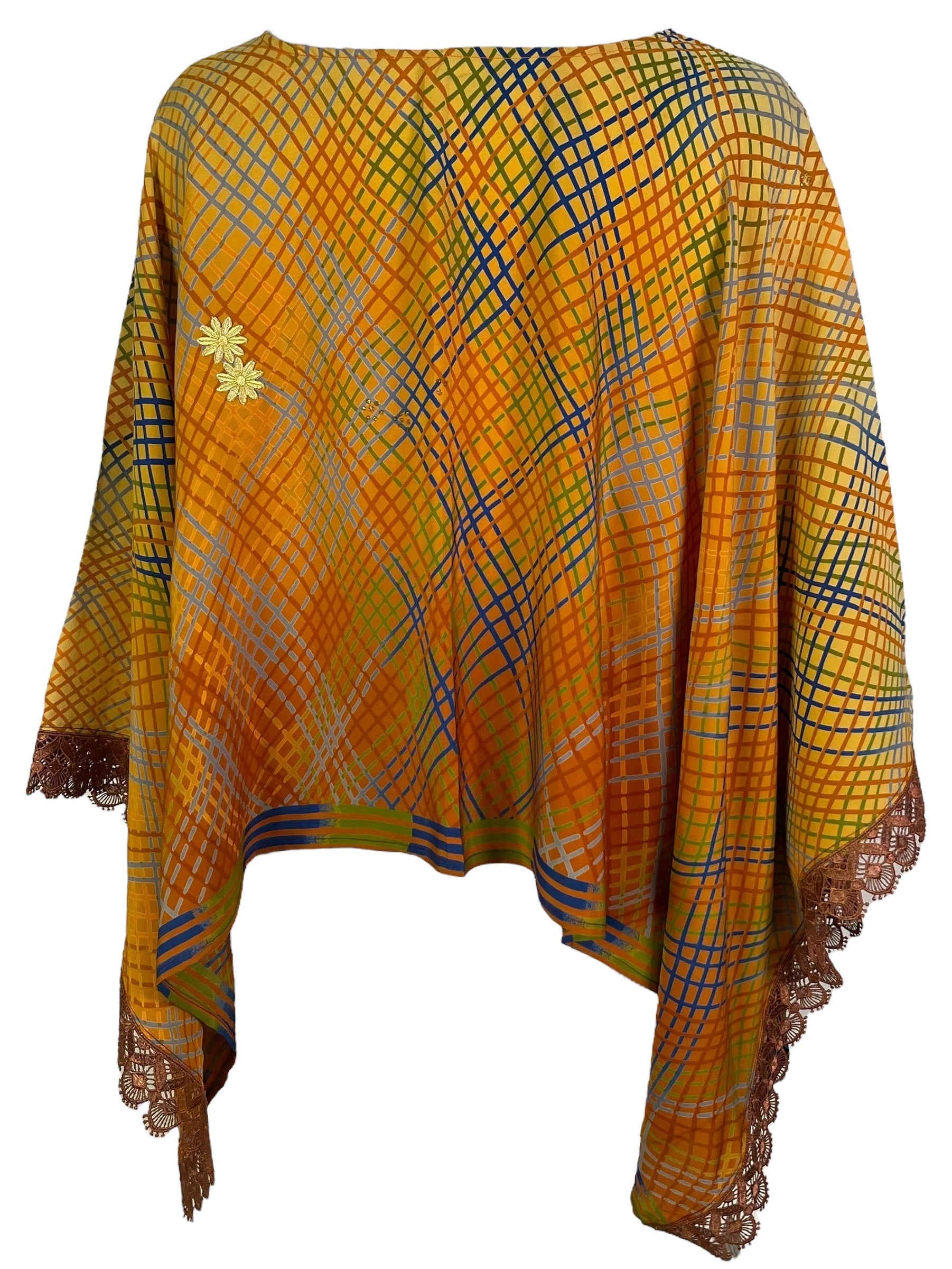 PRC6995 Avatar Pure Silk Capelet Poncho - Velora