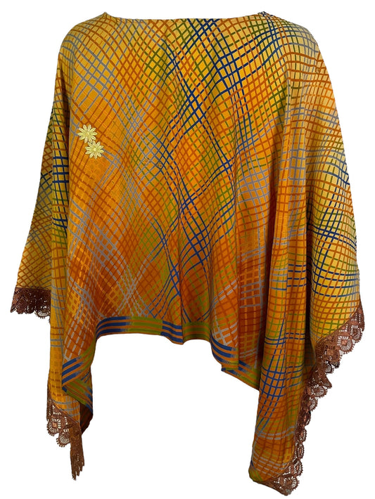 PRC6995 Avatar Pure Silk Capelet Poncho - Velora