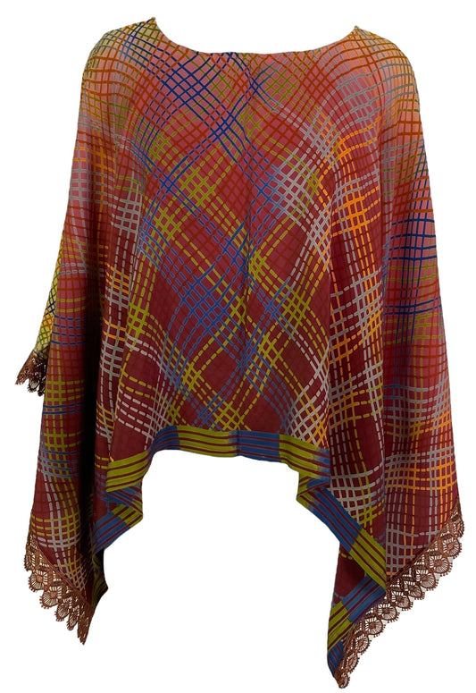 PRC6995 Avatar Pure Silk Capelet Poncho - Velora