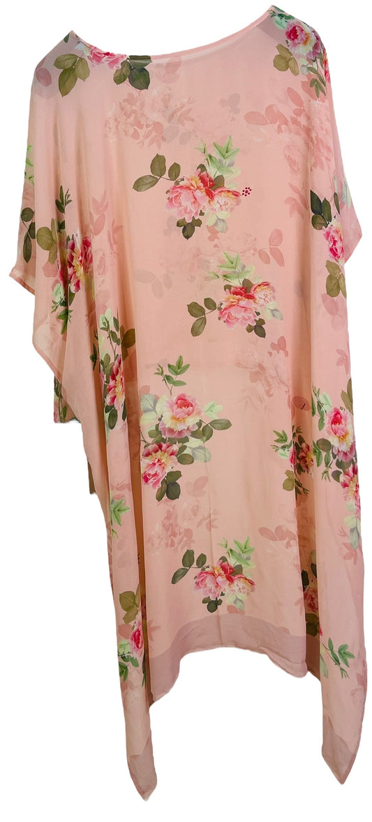 PRG7498 Sheer Avatar Pure Silk Hi Lo Top - Velora