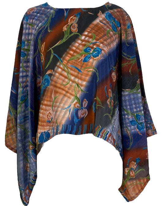 PRC6667 Avatar Pure Silk Kimono-Sleeved Top - Velora
