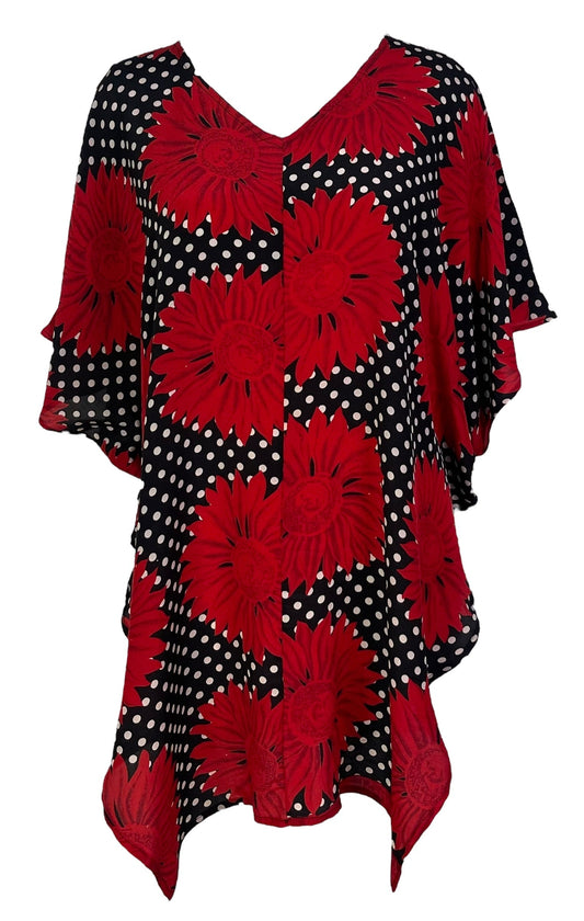 PRC7022 Avatar Pure Silk Waterfall Top - Velora