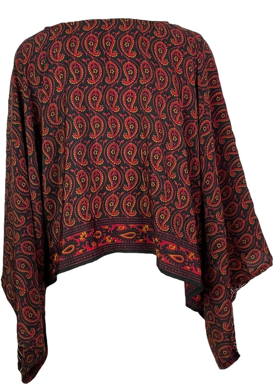 PRC7750Avatar Pure Silk Kimono-Sleeved Top - Velora