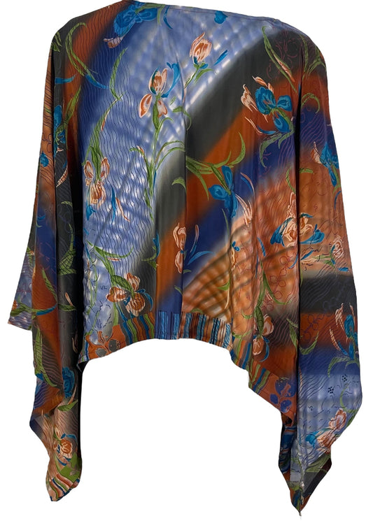 PRC6667 Avatar Pure Silk Kimono-Sleeved Top - Velora