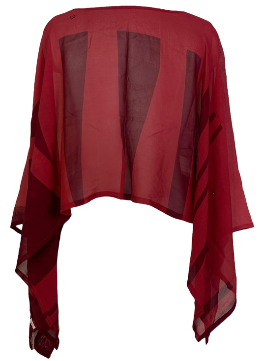 PRG7139 Sheer Avatar Pure Silk Capelet Poncho - Velora
