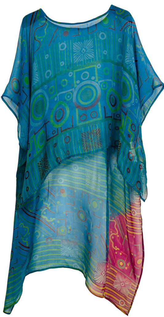 PRG7492 Sheer Avatar Pure Silk Hi Lo Top - Velora