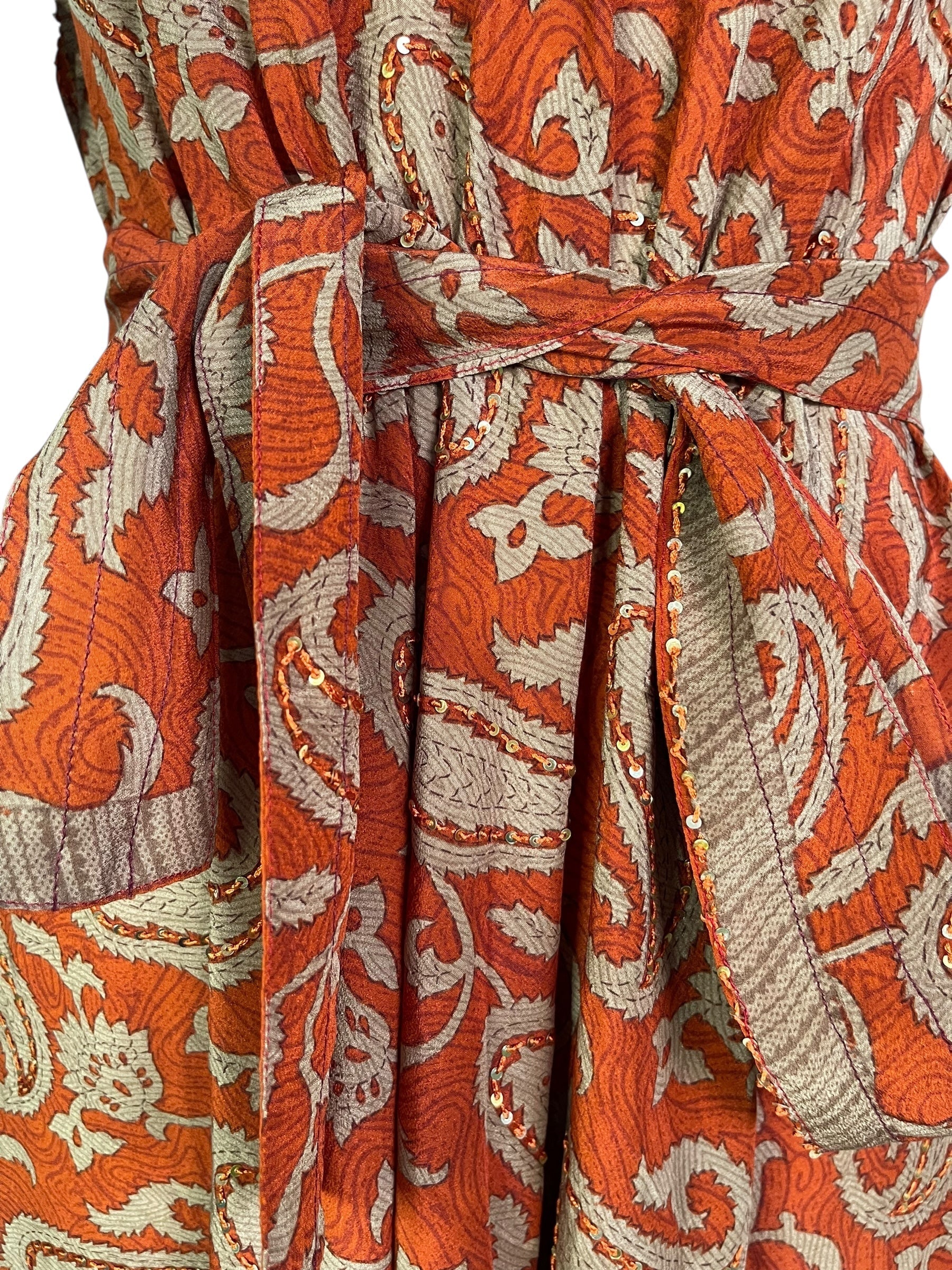 PRC7235 Avatar Pure Silk Maxi Dress with Belt - Velora