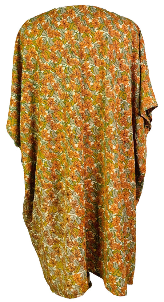 PRC7472 Avatar Pure Silk Midi Length Kaftan - Velora