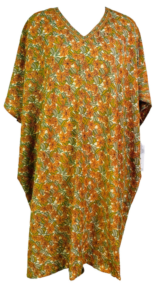 PRC7472 Avatar Pure Silk Midi Length Kaftan - Velora