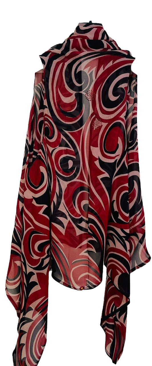 PRG6757 Sheer Wabi Sabi Pure Silk Versatile Vest - Velora