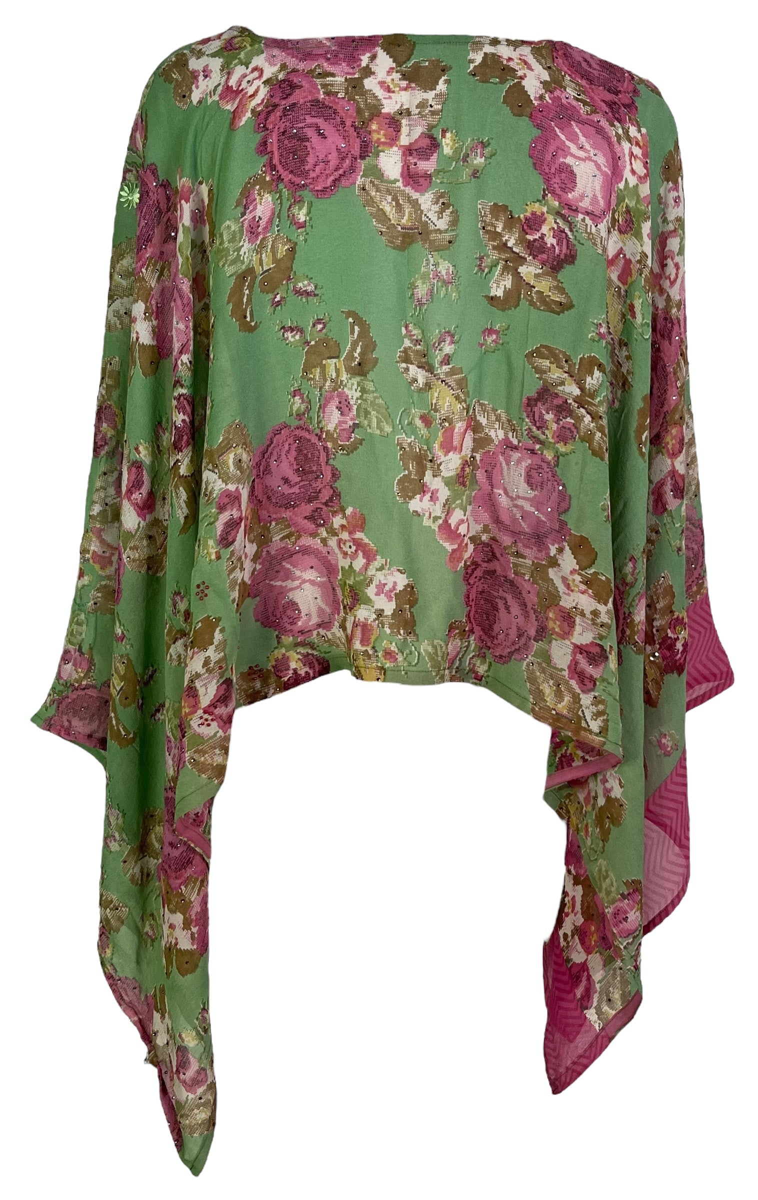 PRG7347 Sheer Avatar Pure Silk Capelet Poncho - Velora