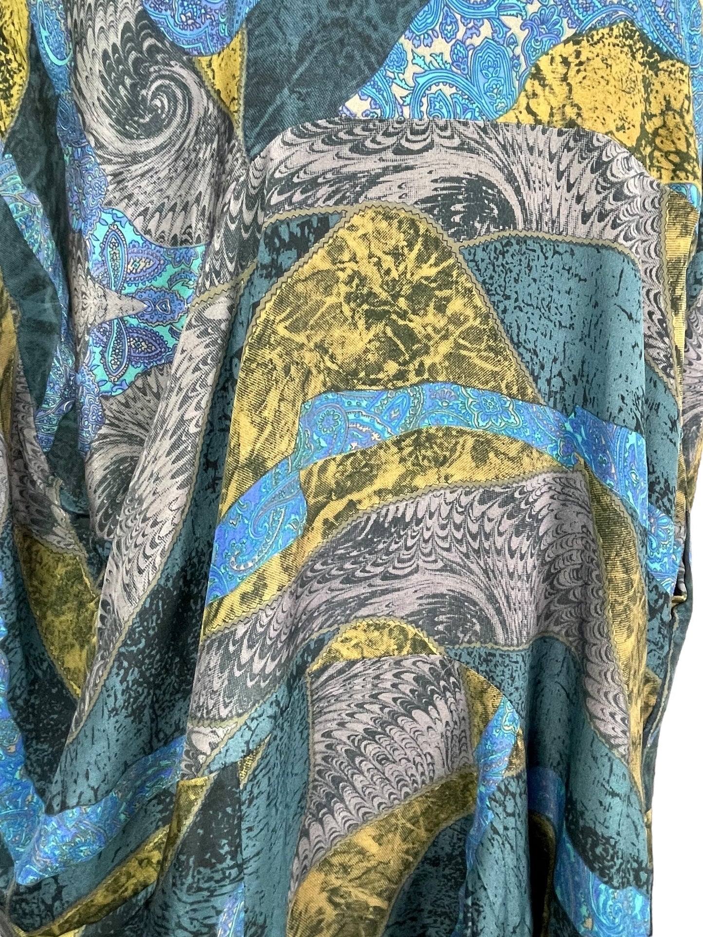 PRC7838 Avatar Pure Silk Sculptural Long Tunic Dress - Velora