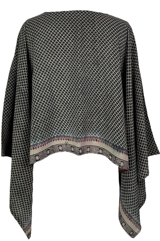 PRC7751 Avatar Pure Silk Kimono-Sleeved Top - Velora