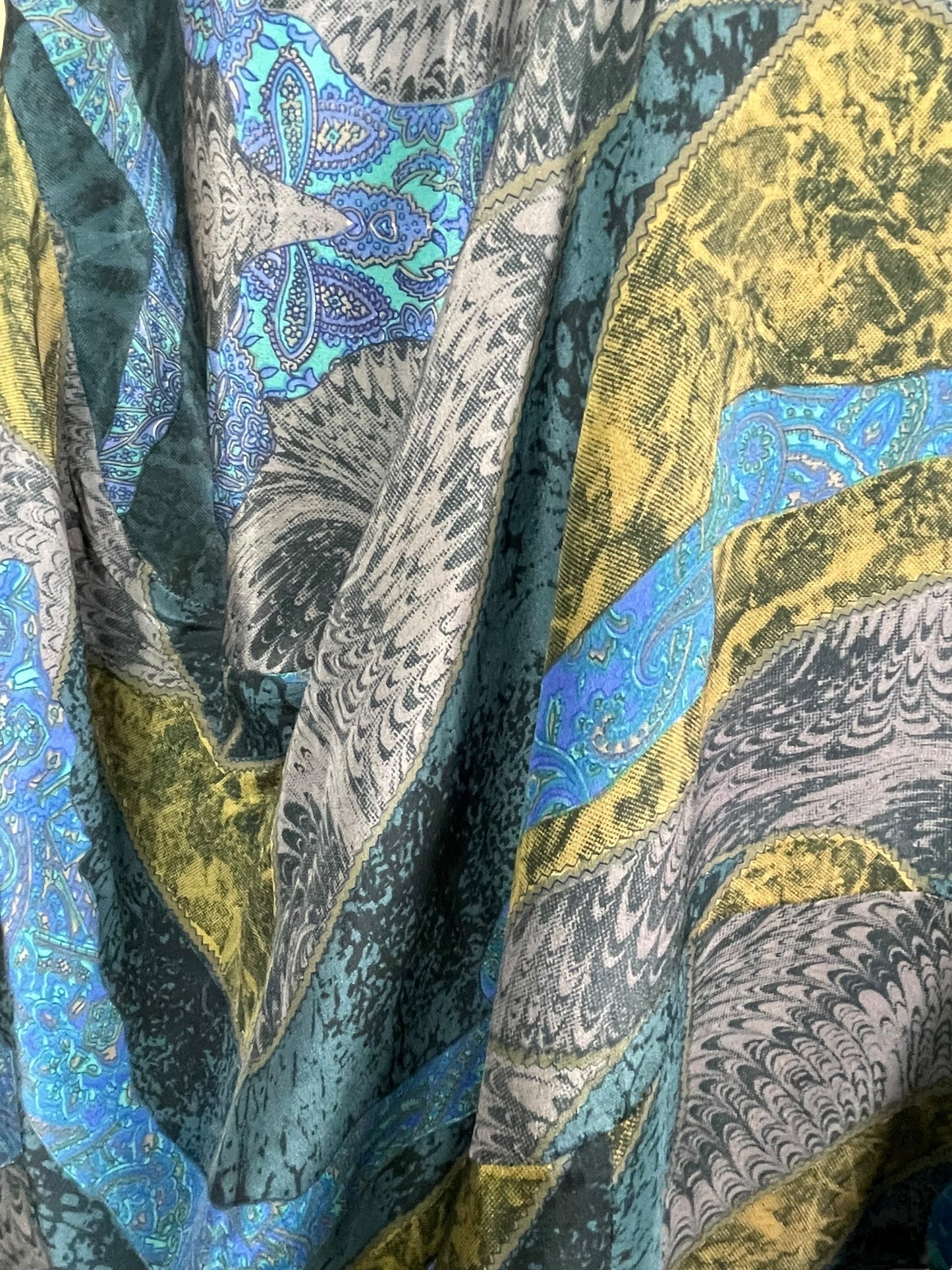 PRC7838 Avatar Pure Silk Sculptural Long Tunic Dress - Velora