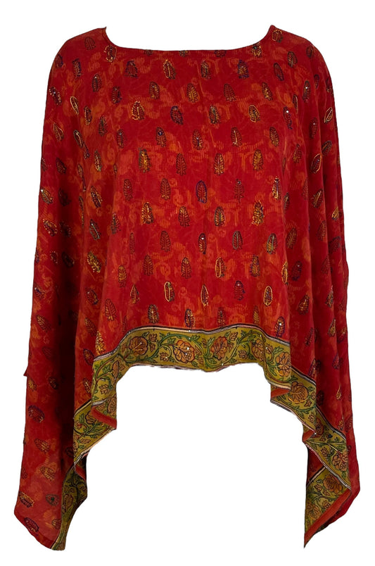 PRC6838 Avatar Pure Silk Capelet Poncho - Velora