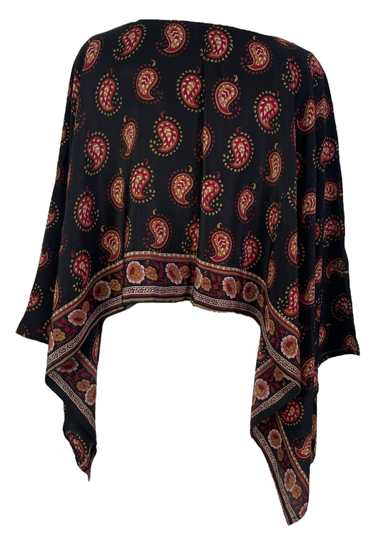 PRC6941 Avatar Pure Silk Capelet Poncho - Velora