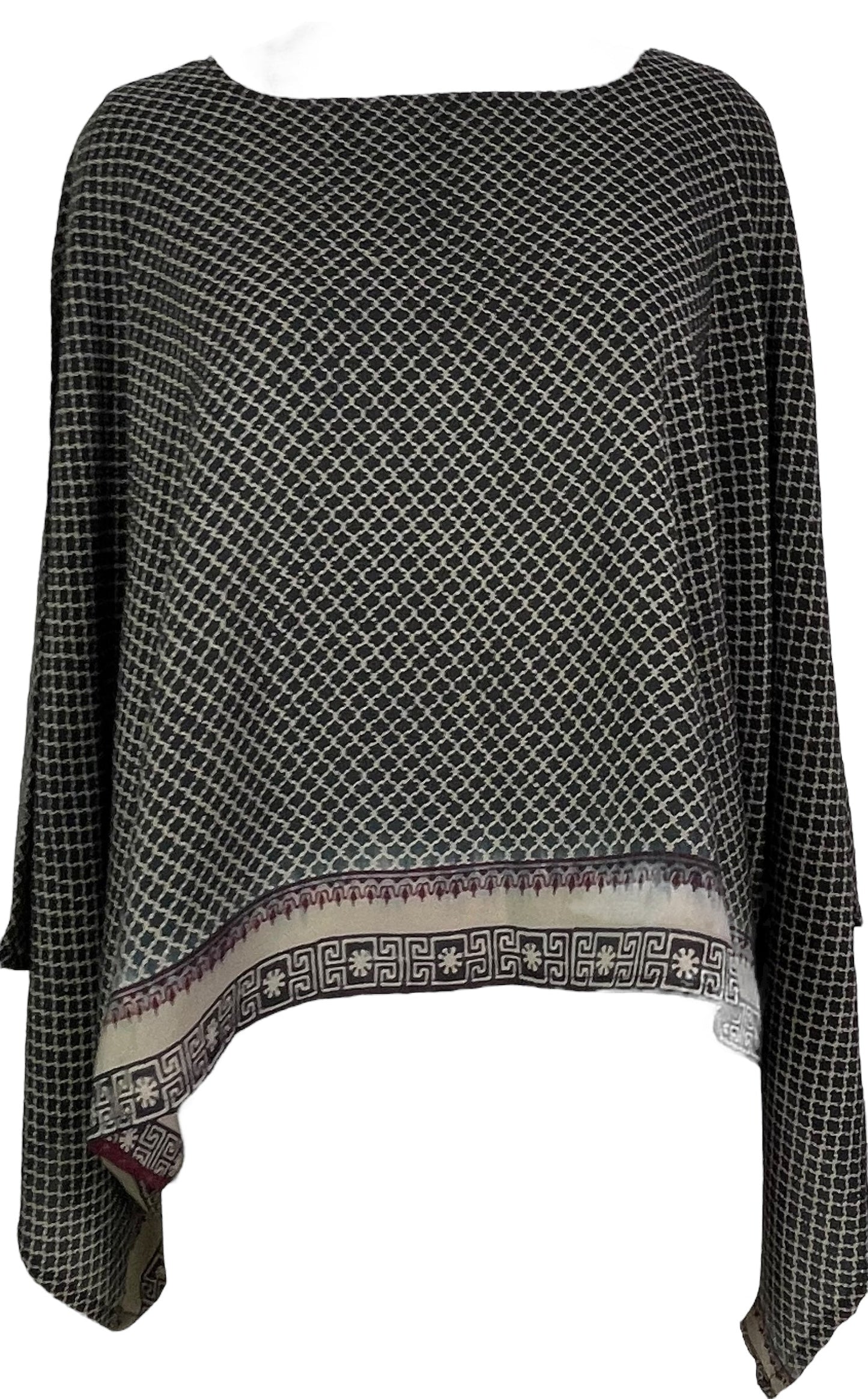 PRC7751 Avatar Pure Silk Kimono-Sleeved Top - Velora