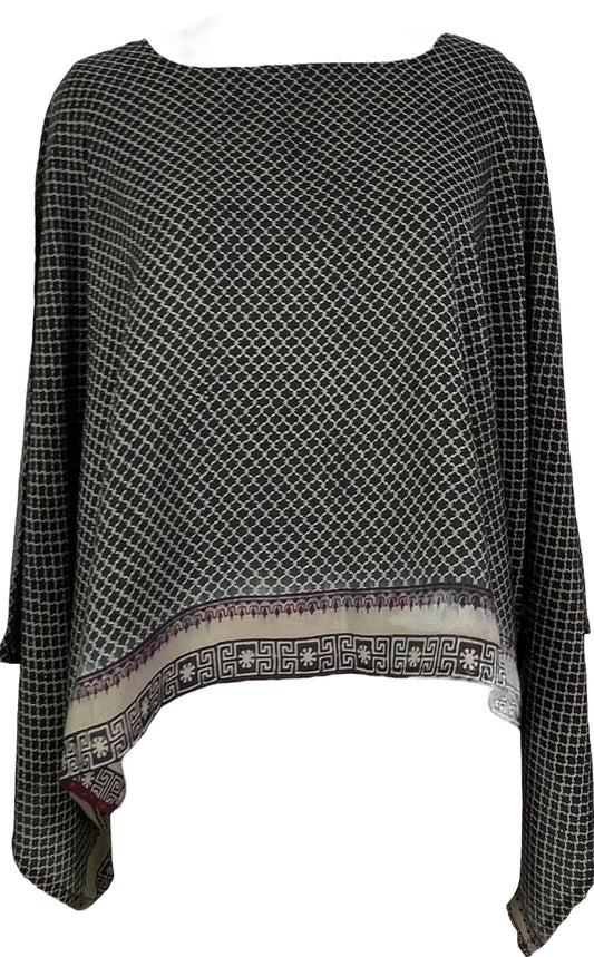 PRC7751 Avatar Pure Silk Kimono-Sleeved Top - Velora