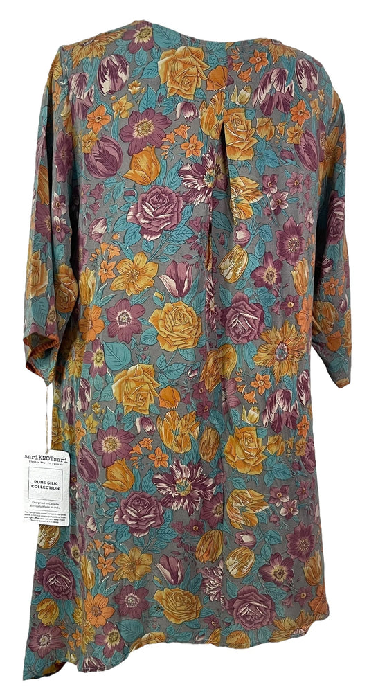 PRC6832 Avatar Pure Silk Self Pocket Tunic Dress - Velora