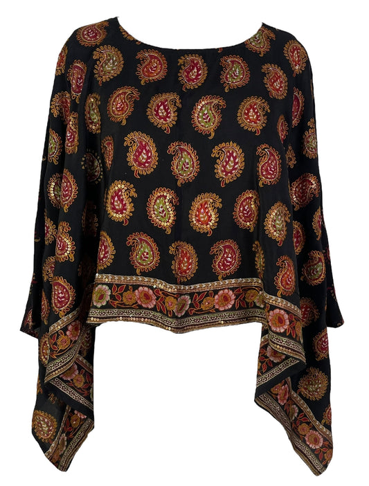 PRC6941 Avatar Pure Silk Capelet Poncho - Velora