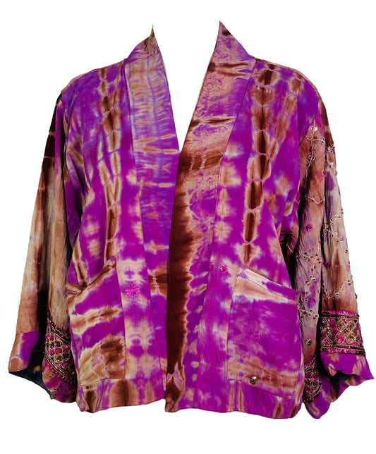 PRC7381 Avatar Reversible Pure Silk Jiva Jacket - Velora