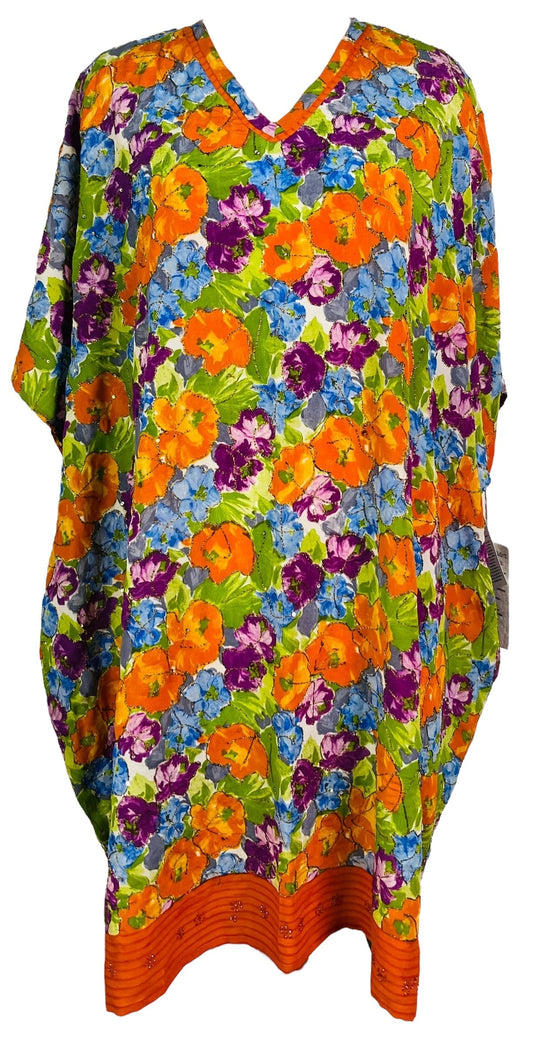 PRC7474 Avatar Pure Silk Midi Length Kaftan - Velora